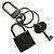 LOUIS VUITTON Monogram Eclipse Portachiavi LV Lock Charm M61951 LV Auth 116012 Monogramma - vista 3