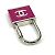 Chanel 02C CC Coco Marchio Logo Portachiavi Argento Rosa - vista 4