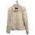 Ventcouvert Lederbikerjacke Beige
