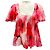 Top in seta multicolore floreale rosa blush di Prabal Gurung