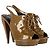 Burberry Slingback-Absätze aus olivgrünem Lackleder - Ansicht 4
