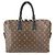 Borsa da lavoro Louis Vuitton Monogram Macassar Porte Document Jour Marrone Nero
