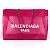 Borsa a spalla Balenciaga 741605 Mesh con pochette Duty Free grande logo Rosa Bianco - vista 6