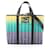 Louis Vuitton Weekend Tote PM Bag Black Green Yellow Leather Cloth Plastic  ref.2155829