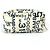 Borsa Clutch Chanel Bi-C Line Bianco Blu navy - vista 2