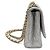 Timeless Chanel Borsa a flap Jumbo in pelle di agnello matelassé a doppio flap classico in argento metallico - vista 5