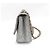 Timeless Chanel Borsa a flap Jumbo in pelle di agnello matelassé a doppio flap classico in argento metallico - vista 6