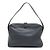Prada Borsa a spalla con zip in pelle Daino blu navy - vista 3