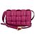 Cassette Bottega Veneta Bolsa de ombro de couro roxa acolchoada Roxo