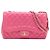 Chanel Borsa a catena in pelle Jumbo con patta singola rosa