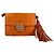 Etro Borsa a tracolla Flap in pelle croco caramello
