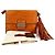 Etro Borsa a tracolla Flap in pelle croco caramello - vista 3