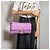 Fendi Baguette Medium FF in pelle tridimensionale borsa baguette 2 modi viola Porpora - vista 3
