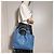 Autre Marque Borsa a spalla in pelle blu - vista 2