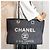 Timeless Chanel Kleine Denim-Tote-Tasche Blau Deauville - Ansicht 2