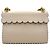 Fendi Borsa a mano in pelle di vitello beige - vista 7