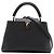 Louis Vuitton Bolsa Capucines PM em couro Taurillon preta com 2 maneiras Preto