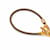 Hermès Hermes Grennan Leather Bangle in Etoupe/Gold Golden Taupe  - view 3
