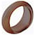 Yves Saint Laurent Bracelet Jonc Dôme En Résine Marron  - vue 4