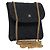 CHANEL Mini Matelassé Borsa a Catena cotone Blu Navy Oro CC Auth bs24235 D'oro