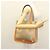 Céline CELINE Macadam Canvas Tote Bag Beige Gold Auth BD1818 Golden - Ansicht 22