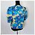 Gelbe und blaue Bluse von Pierre Balmain mit abstraktem Blumenmuster Mehrfarben - Ansicht 2