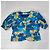 Gelbe und blaue Bluse von Pierre Balmain mit abstraktem Blumenmuster Mehrfarben - Ansicht 5