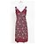 Abito midi stampato con scollo a V Marc by Marc Jacobs in rayon rosso Bordò - vista 5