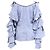 Autre Marque Top de manga rizada Amelie Gingham de Caroline Constas en algodón azul claro - vista 3