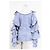 Autre Marque Top de manga rizada Amelie Gingham de Caroline Constas en algodón azul claro - vista 7