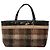 Borsa a mano Burberry Nova Check in lana marrone oro nero Auth BD1582 D'oro - vista 13