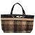 Borsa a mano Burberry Nova Check in lana marrone oro nero Auth BD1582 D'oro - vista 2