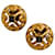 Fendi Vintage Gold Plated Round Filigree Earrings Golden Metal  ref.2158181