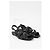 Sandali piatti con cinturini Iris & Ink in pelle nera - vista 12
