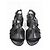 Sandali piatti con cinturini Iris & Ink in pelle nera - vista 13