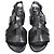 Sandali piatti con cinturini Iris & Ink in pelle nera - vista 5