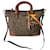 Borsa Prada in tweed e pelle marrone Marrone scuro
