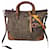 Borsa Prada in tweed e pelle marrone Marrone scuro - vista 2
