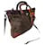 Borsa Prada in tweed e pelle marrone Marrone scuro - vista 3