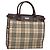 Beige Canvas Handtasche mit Nova Check von BURBERRY Auth MX078
