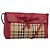 Borsa a spalla Burberry Nova Check PVC rosa beige oro Auth KD447 D'oro