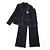 Tailleur pantalone Ralph Lauren gessato y2k Nero Viola scuro