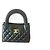 Timeless Chanel Borsa Nano Shopping Nera in Pelle Nero