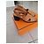 Hermès Elbe Sandalen Camel Leder 37 Kamel - Ansicht 8