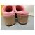 chanel zoccoli in scamosciato e montone rosa - vista 6