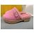 chanel zoccoli in scamosciato e montone rosa - vista 8
