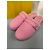 chanel zoccoli in scamosciato e montone rosa - vista 9