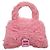 Balenciaga Borsa a mano Hour Glass in lana 2way rosa Auth KD374 - vista 13