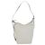 FENDI Schultertasche aus Nylon Leder Beige Weiß Silber Authentisch nb296 - Ansicht 2
