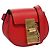 Chloé Funda para Airpods Chloe de cuero rojo y dorado Auth KD394